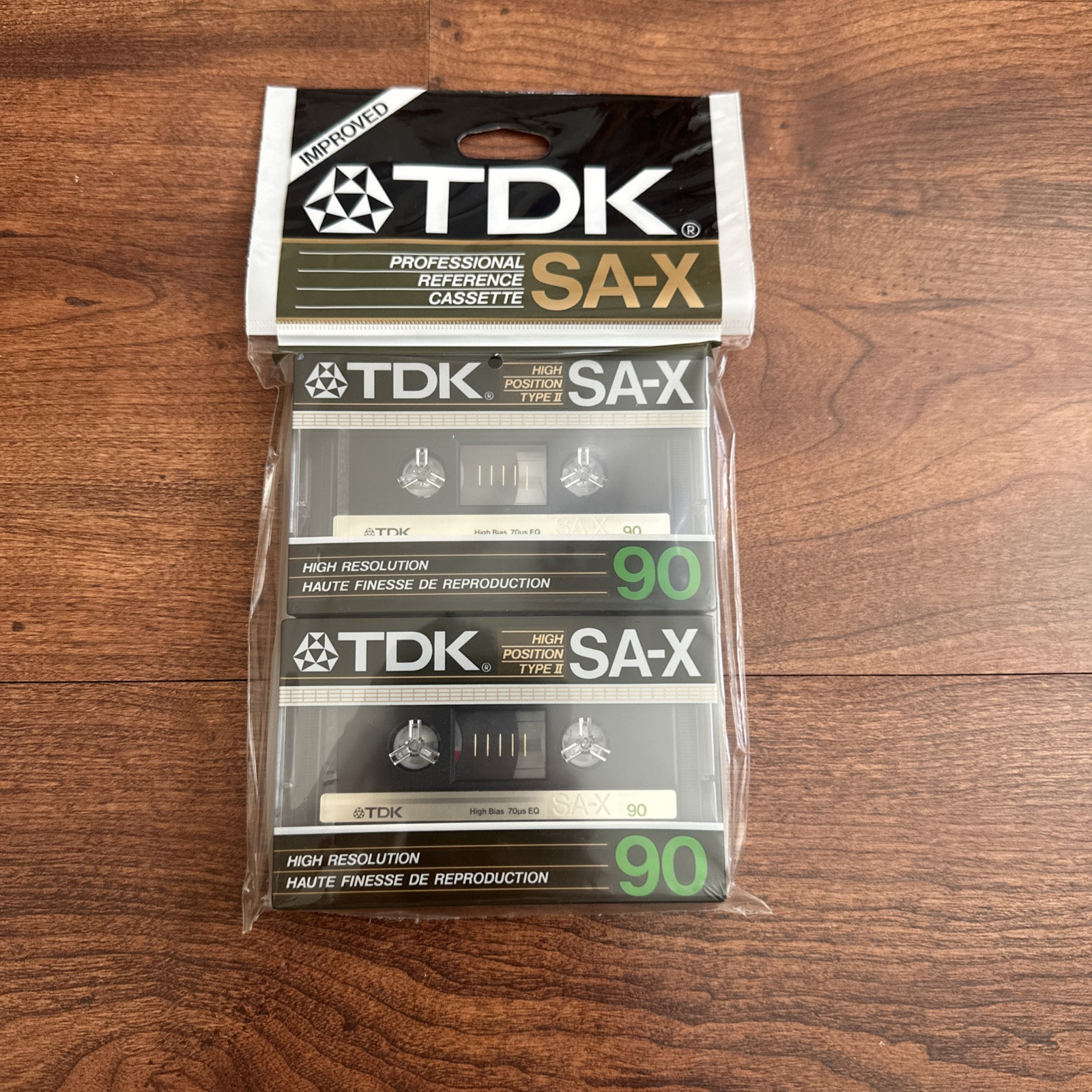 TDK  SA-X   90   1987    TYPE II   BLANK CASSETTE TAPE TWO PACK (2)  (SEALED)