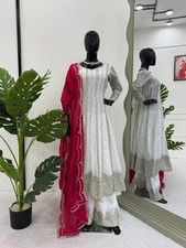 Gorgeous Faux Georgette Top And Palazzo With Stylish Dupatta For Women  Girls