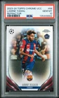 2023-24 TOPPS CHROME UEFA CLUB COMPETITIONS REFRACTOR #64 LAMINE YAMAL RC PSA 10