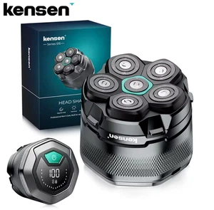 Rasoirs de tête électriques pour hommes chauves 6D Trimeur de cheveux de rasoir magnétique rechargeable
