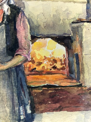 Original Aquarell Malerei Oma Matryona Unikat Signiert Zhurov E.P. Russland 1991 - Bild 15 von 24