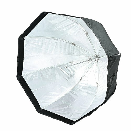 Softbox ombrello ottagonale US GODOX 80 cm 32" + supporto luce 2 m + staffa a S Fr Speedlite - Foto 4 di 12