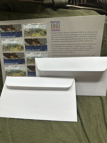 2010 USPS - 1861 Civil War FOREVER Sheet/12 Stamp. Also 2 First Day of Issue - Picture 15 of 23