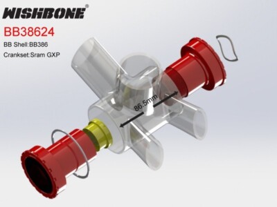 WISHBONE BB38624 ROADBIKE BOTTOM BRACKET SHIMANO HOLLOWTECH Ⅱ