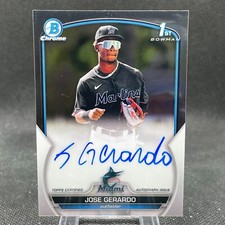 Jose Gerardo 2023 Bowman Chrome 1st Base Auto Miami Marlins #CPA-JG