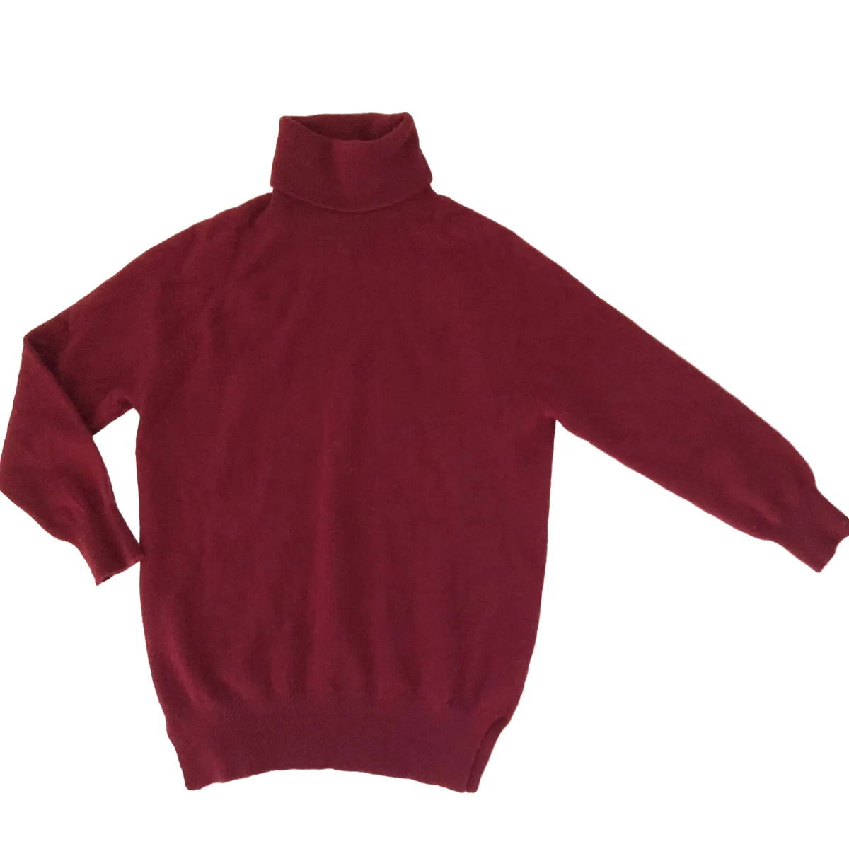 Demylee Women Burgundy Cashmere Turtleneck sweater Size XS Knit