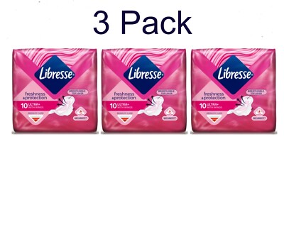 3x LIBRESSE ULTRA NORMAL Sanitary pads, 10 pcs.