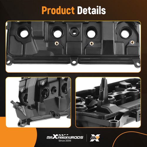 Engine Valve Cover w/ Gasket for Nissan Juke 1.6L L4 Turbocharged 2011-2017 - Picture 4 of 11