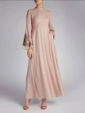 NWT Aab Miniature Garden Maxi Dress Pink - Size XXL