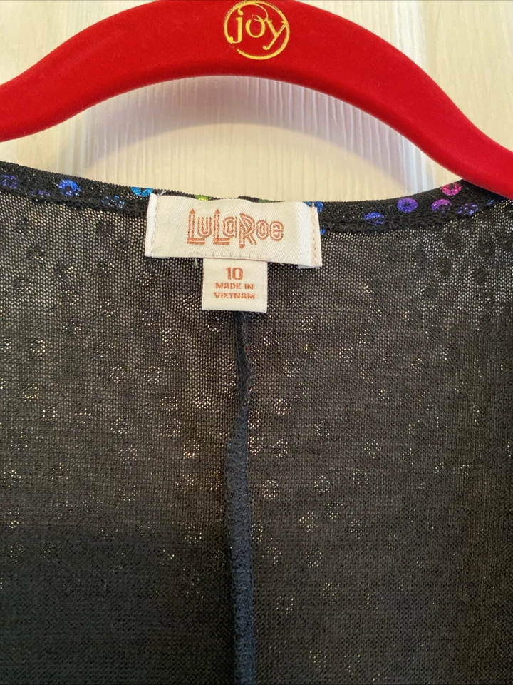 Lularoe Elegante Sariah Talla 10 Niños Vacaciones Brillo Arco Iris Colores En muy buen estado Nuevo WOW Foto 4 de 4