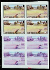 Montserrat 1986 Golf $1.15 rejoined PROOF BLOCK EIGHT