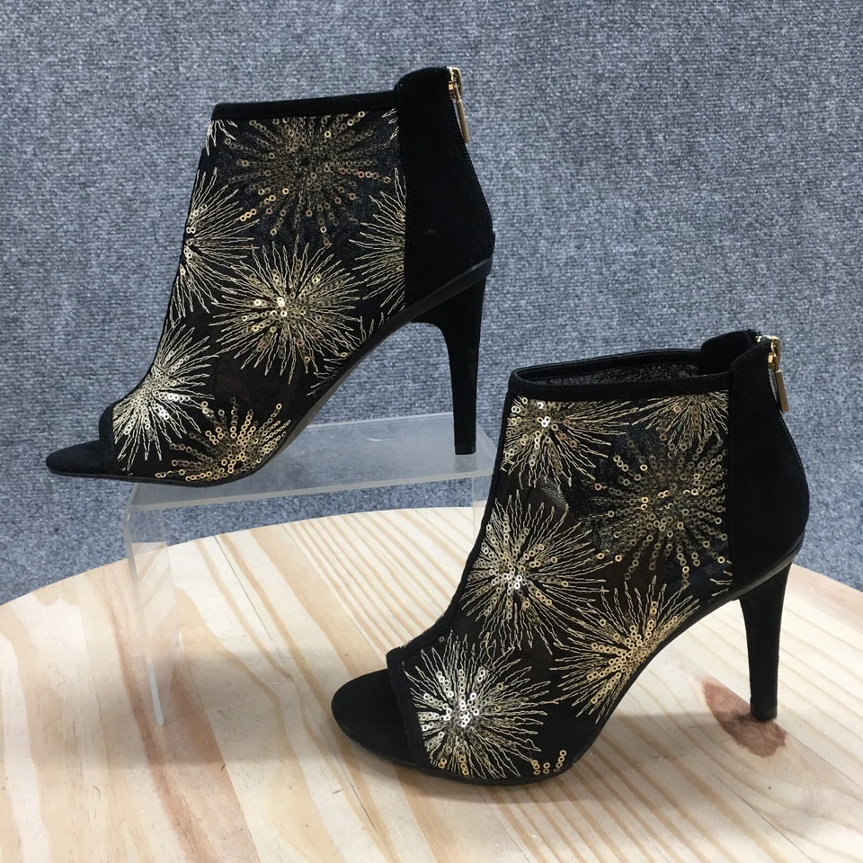 NUEVAS Botas Kenneth Cole Reaction para Mujer 6.5M Smash Time Lentejuelas Tacones Botín Negro Foto 2 de 4