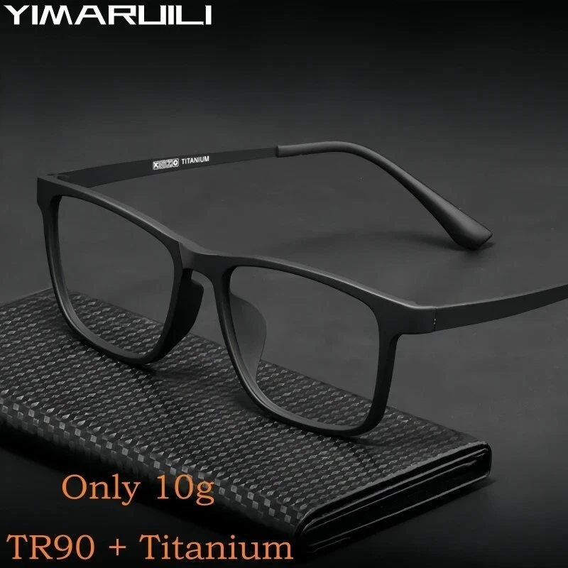 Ultra Light Fashion Men's Glasses Frames Square Comfortable Big Eyeglasses HR306