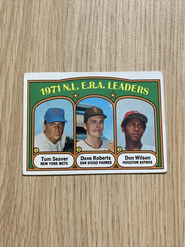 1972 Topps #91 NL ERA Leaders Tom Seaver Dave Roberts Don Wilson