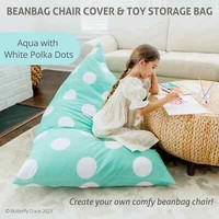 Green Beanbag, Doubles as Storage , Cover, Make your own Beanbag