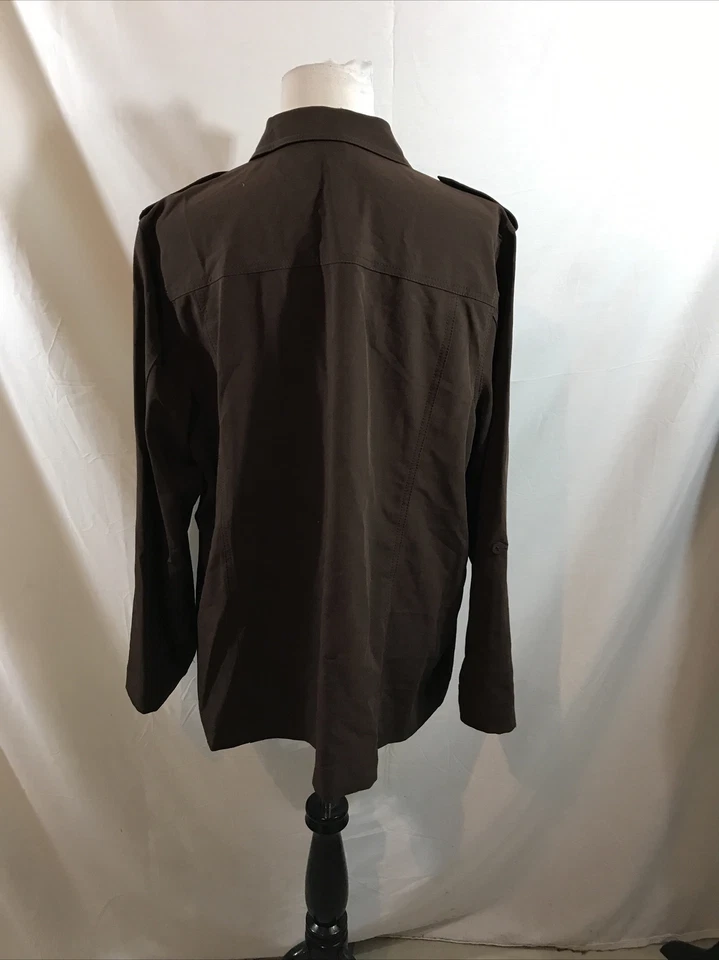 Koret brown button up blazer jacket - womens 18W, NWT - armpit to armpit = 26" - Image 2 of 4