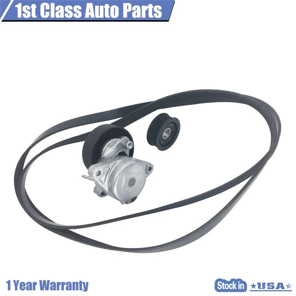 Kit de polea loca tensor de correa serpentina de transmisión para Chrysler Mercedes Benz Foto 3 de 4