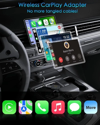 Mini Wireless CarPlay Adapter for Apple, Plug & Play Low Latency Converts Wired - Picture 4 of 8