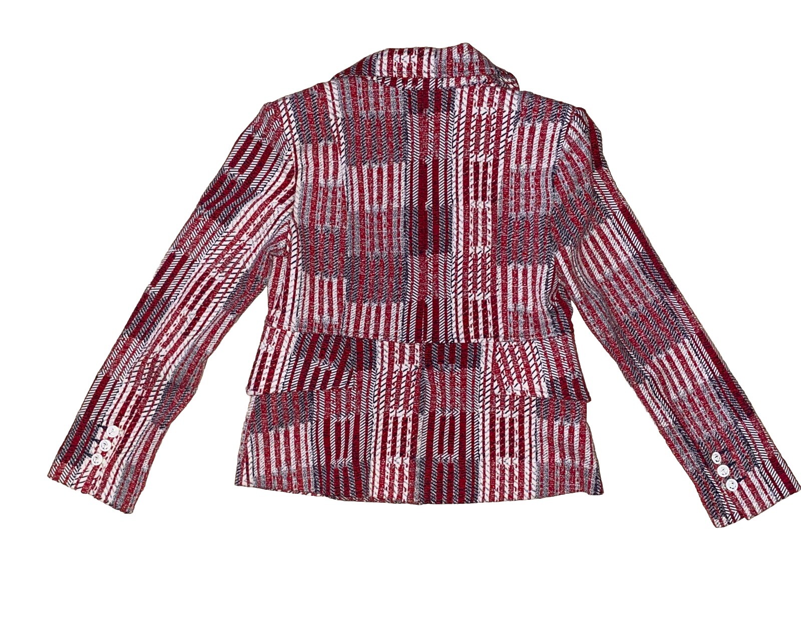 Cabi Small Patchwork Nautical BlazerRed White Nav… - image 9