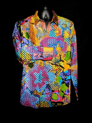 Robert Graham Hot Shot Long Sleeve Shirt Size Large New with Tags