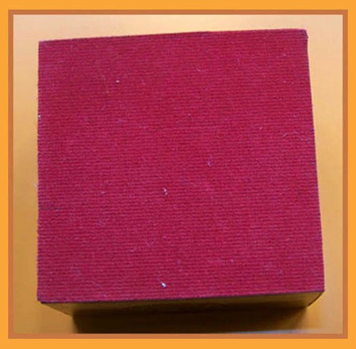 Wood Gemstone Painting Paperweight with Brass Work - Picture 2 of 3