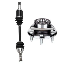 For Chevrolet Traverse GMC Acadia Saturn Front CV Axle Shaft & Wheel Hub Bearing