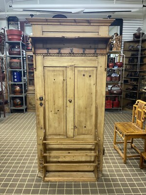 Hall Tree Coat Rack Made From An Antique French Door