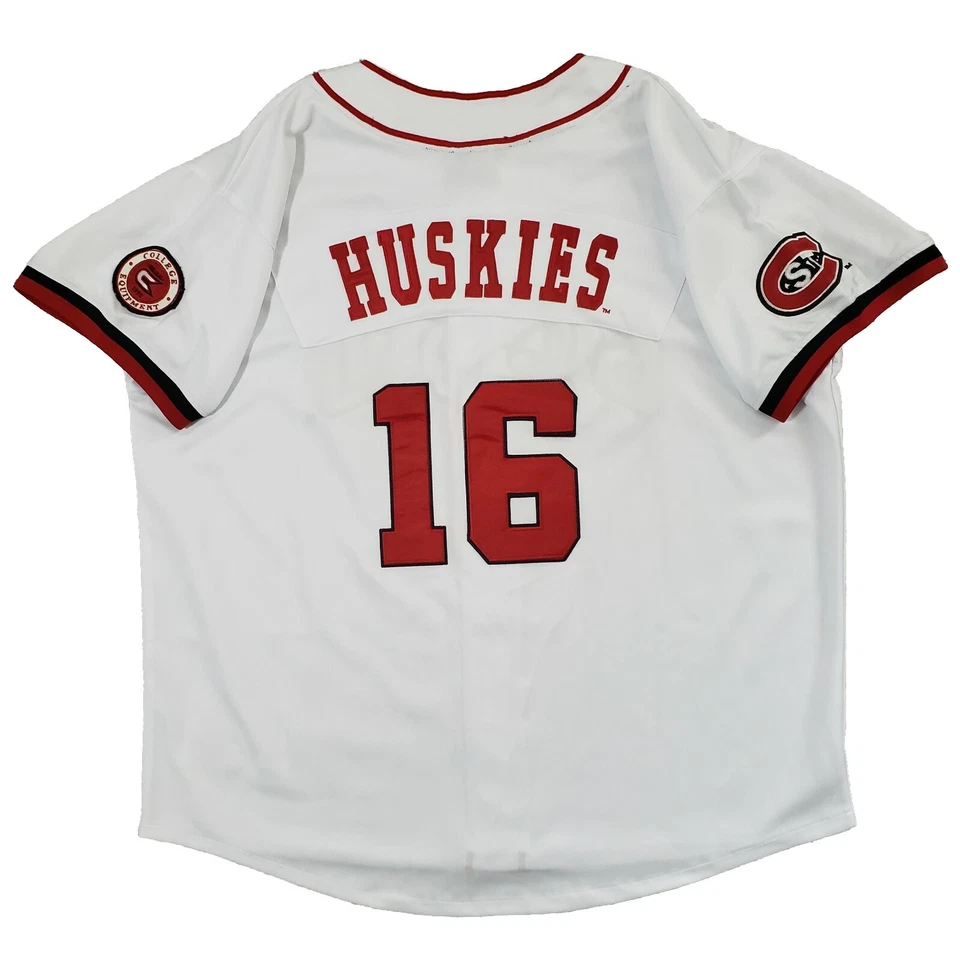 Camiseta de béisbol de colección St Cloud State Huskies #16 para hombre XL blanca roja SCSU Coliseo Foto 2 de 4