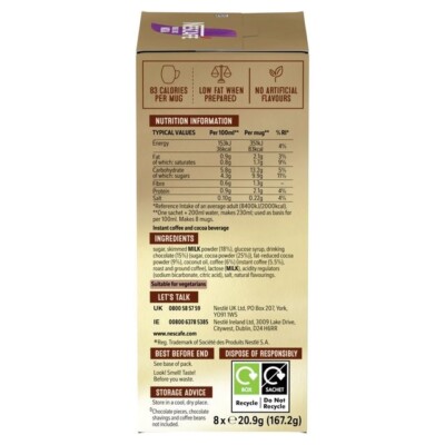Nescafe Double Choca Mocha Coffee 8 Sachets 184g | eBay