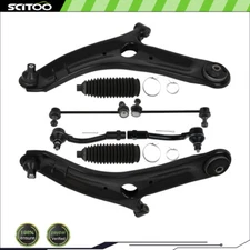 For 2010-2013 Kia Soul 8Pcs Front Control Arm w Ball Joints Tie Rod End Sway Bar