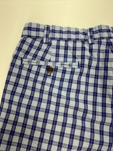 Brooks Brothers Zip Flat Front Cotton Shorts Men’s 36 Blue Pink Check - Picture 5 of 12