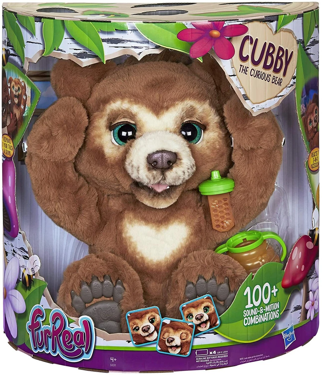 Friends Peluche Interactive Cubby, l'Ours Curieux Peluche Intéractive  Réaliste