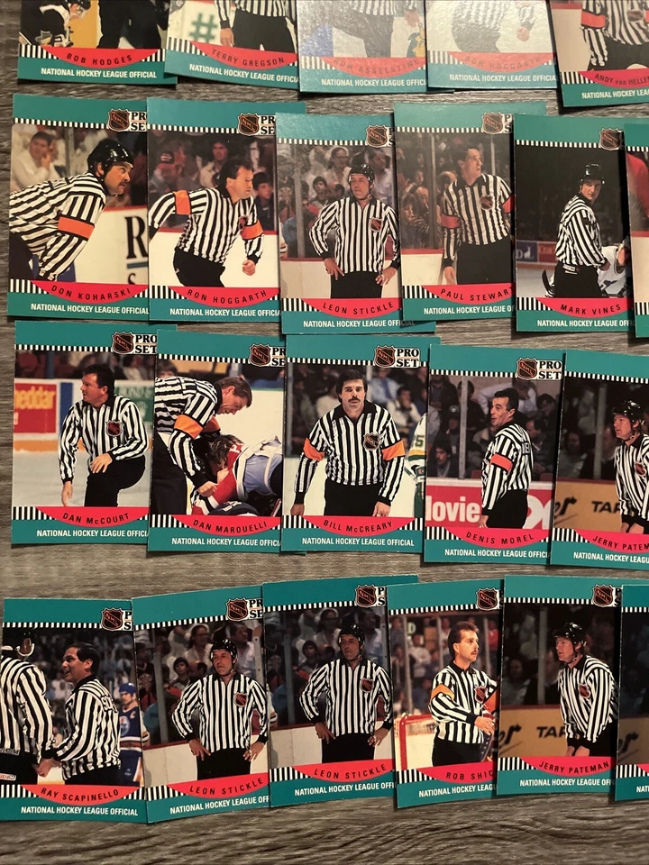 1990-91 Pro Set Referee Card  40+ Card Lot! NHL - Image 2 of 4