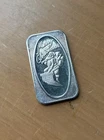 1 Oz .999 Fine Silver Vintage Art Bar - “Merry Christmas” With Santa Claus