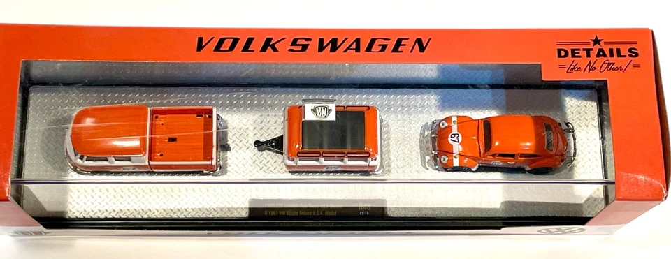 Литой под давлением 1967 VW Beetle и 1960 VW грузовик с двойной кабиной /масштаб 1/64 - Изображение 2 из 4