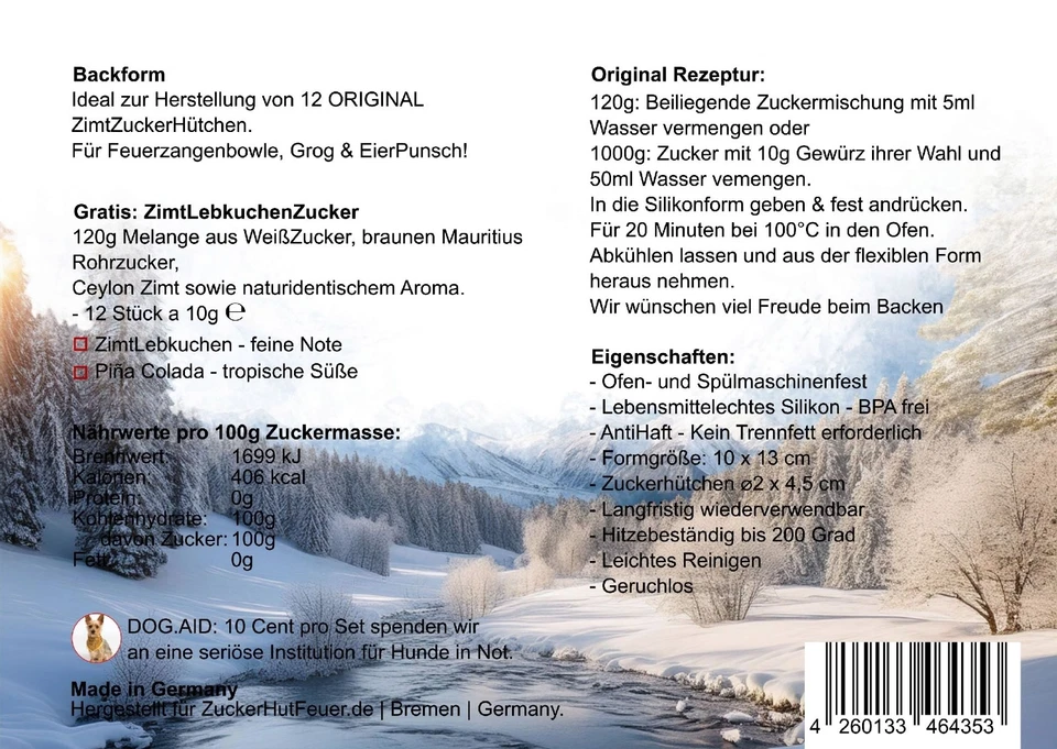 Silikon Backform. ORIGINAL ZimtZuckerHütchen. Für Feuerzangenbowle. - Bild 4 von 4