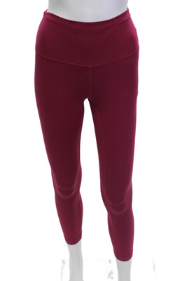 Lululemon Childrens Girls Pull On High Rise Leggings Pink Size 0