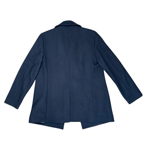Club Monaco Blue Italian Wool Warm Double Breast Peacoat Jacket Size Medium - Picture 4 of 8