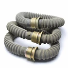 Soviet Gas mask hose. Grey rubber gas mask hose tube. 40mm thread