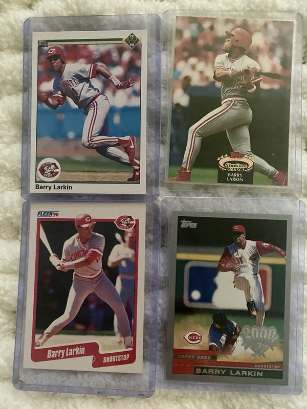 Lot Of 4 Barry Larkin 1990-2000 Topps, Fleer, Upper Deck