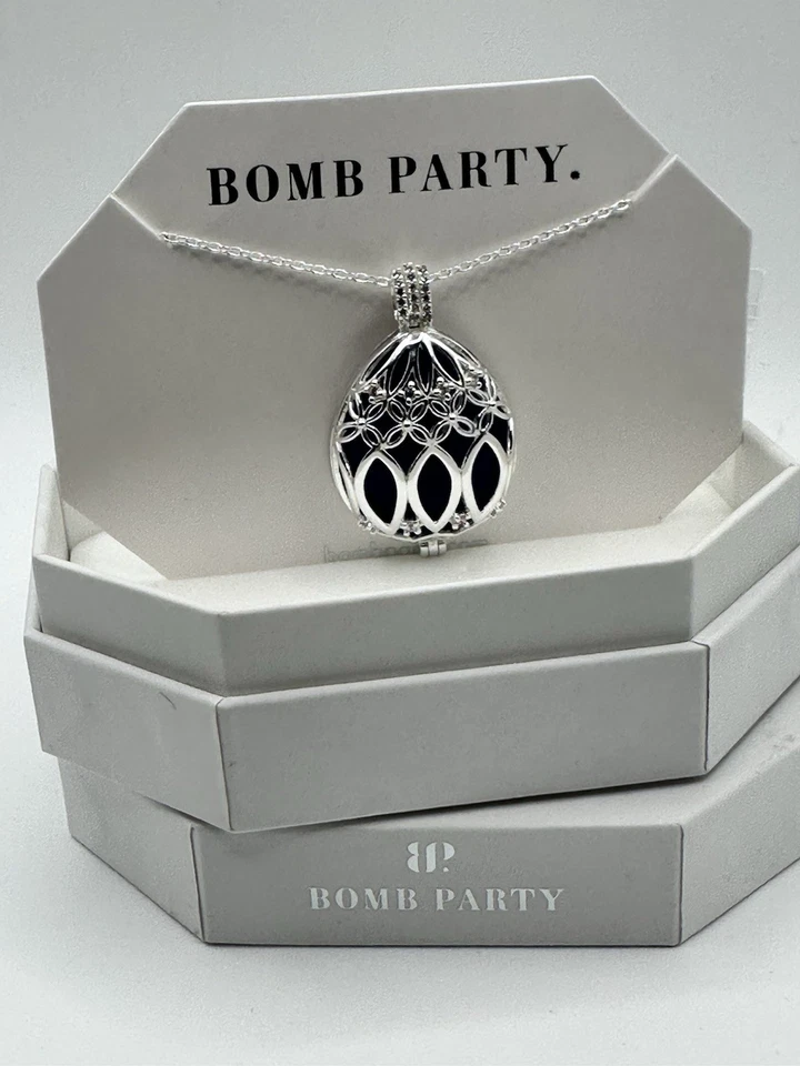 Hermoso Collar de Cuarzo Lapislázuli Plata P Bomb Party Zen Gemas Propósito RBP2757 Gen Foto 2 de 3