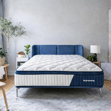 12 Inch Hybrid Queen Mattress in a Box – Fiberglass-Free Soft Plush Bed with Gel
