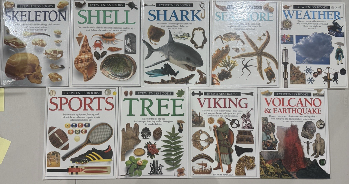 Eyewitness Books /Lot of 9 HB Set/Homeschool Science Nature
