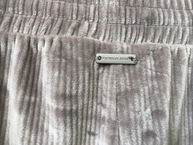 Victoria's Secret Velour Ribbed Lounge Pants Candlelight Rose Tan Brown M NWT