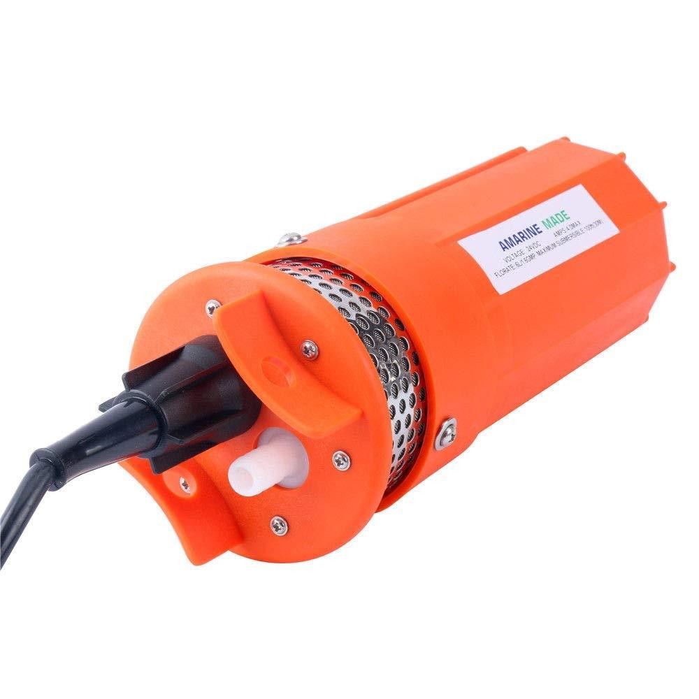 24V DC Solar Submersible Deep Well Water Pump 1.6 GPM 230 ft for Irrigation Farm