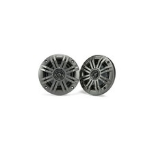 Kicker KM4 4 Inch Marine Speakers with 1 2" Tweeters Charcoal and White Grilles