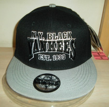 NEW YORK BLACK YANKEES BASEBALL CAP/HAT-HEADGEAR CLASSICS FITTED 7