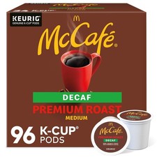 McCafe Premium Roast Decaf Coffee K-Cup Pods, 96 Count 4 Packs of 24 