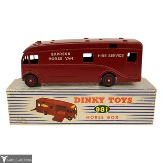 Vintage Dinky Toys No. 981 Red Horse Van Truck w/ Original Box