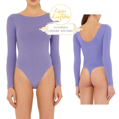 SHINY STRING BODY Wolford L ultra violet light aquamarine Ausschnitt Glitzer